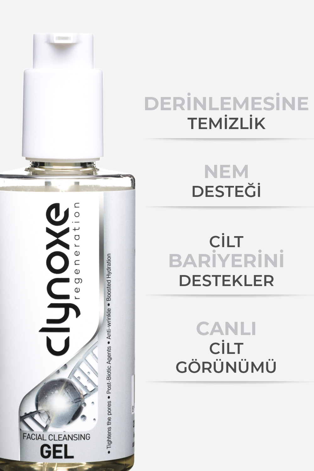 4-Jel-Faydalar Clynoxe Yüz Temizleme Jeli, 200 ml