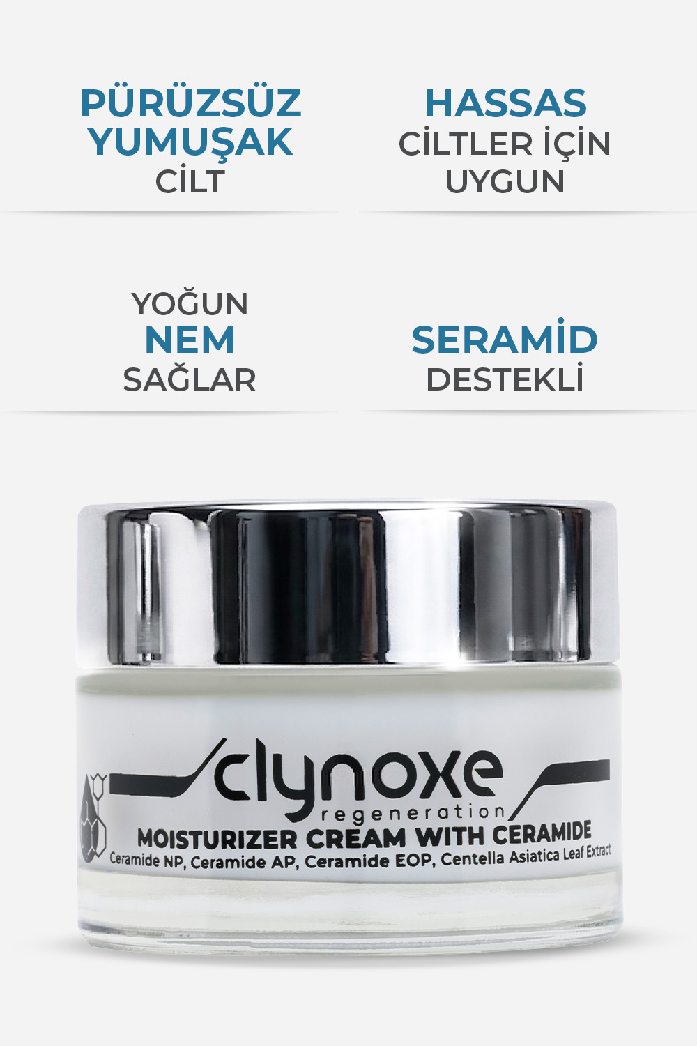 4-Nemlendirici Krem Clynoxe Seramidli Krem, 50 ml