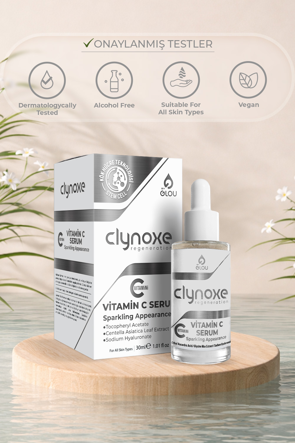 Vitamin C Serum 5 Clynoxe Vitamin C Serum,Canlandırıcı Yüz Bakım Serumu 30 mL