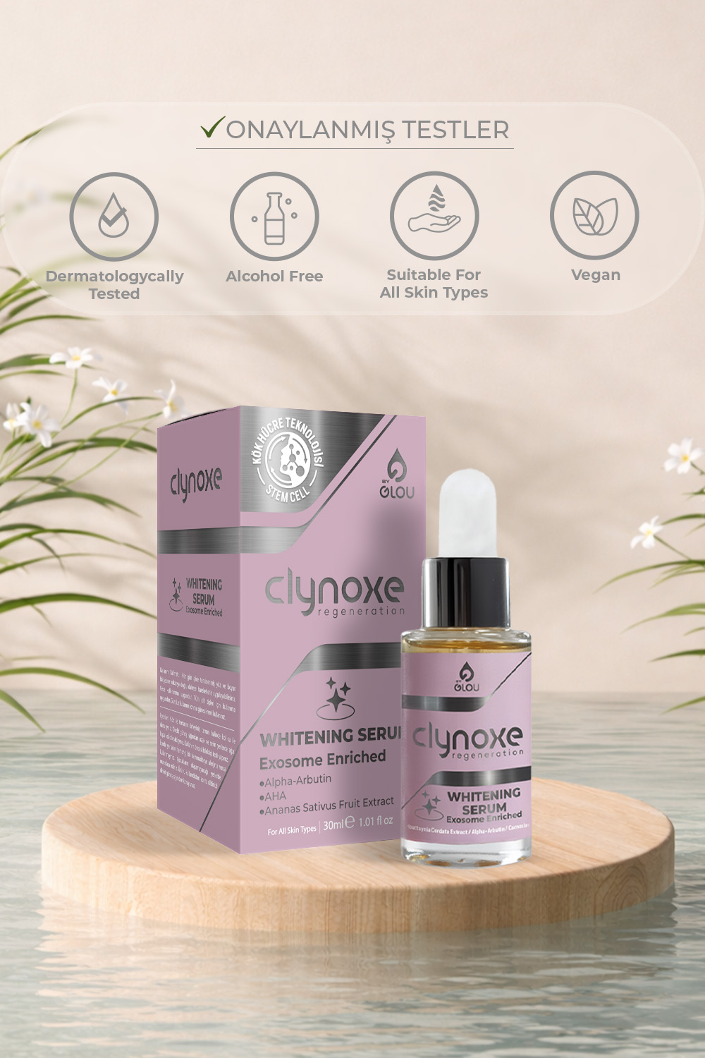 Whıtenıng serum 5 Clynoxe Whitening Serum, Aydınlatıcı & Cilt Tonu Görünümü Eşitleyici Yüz Serumu 30 mL